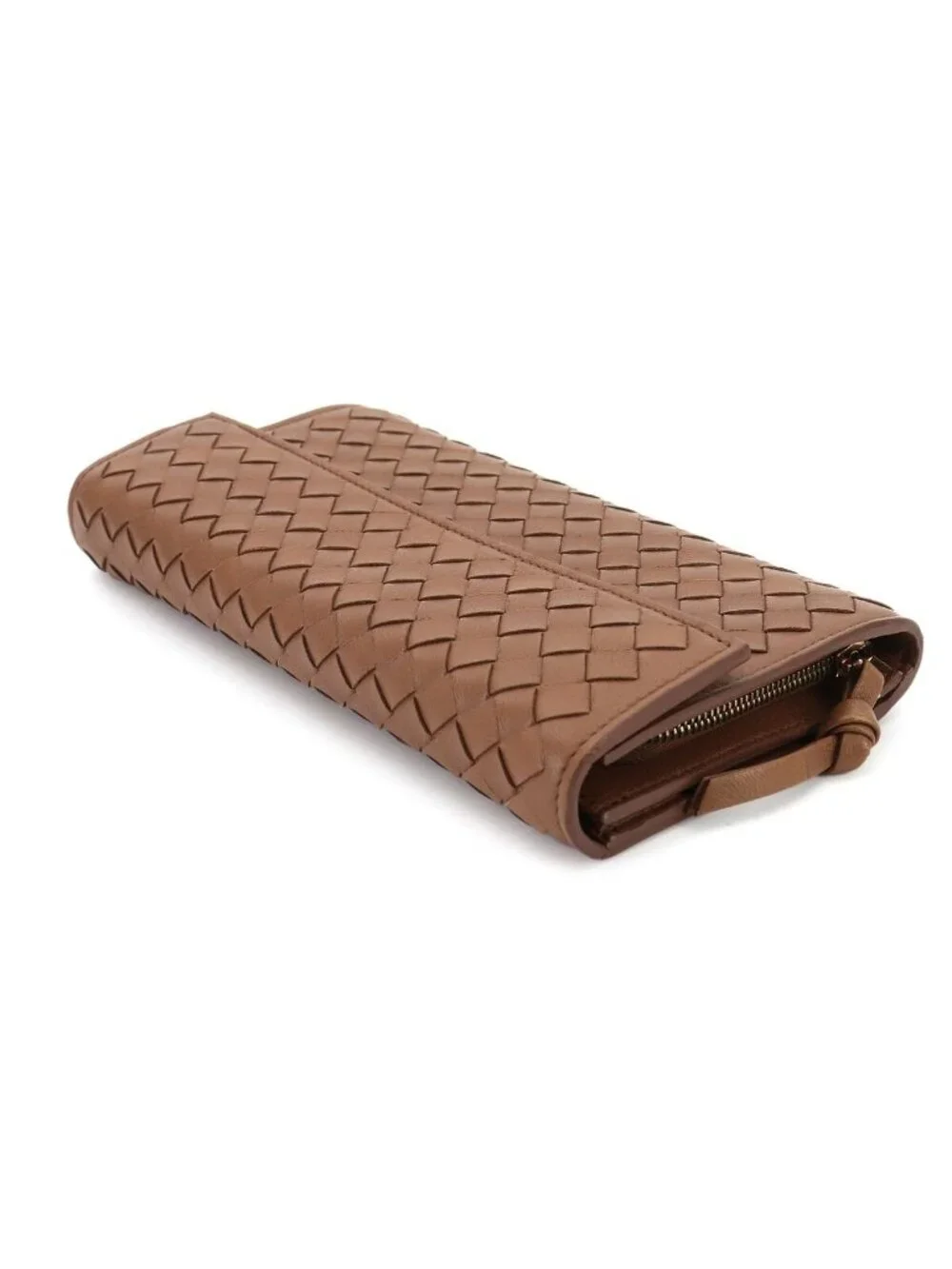 Bottega Veneta Intrecciato Bifold Wallet Leather Brown